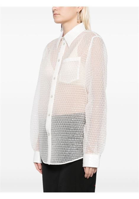 White bubblewrap semi-sheer blouse Helmut lang - women HELMUT LANG | O06HW506C5J